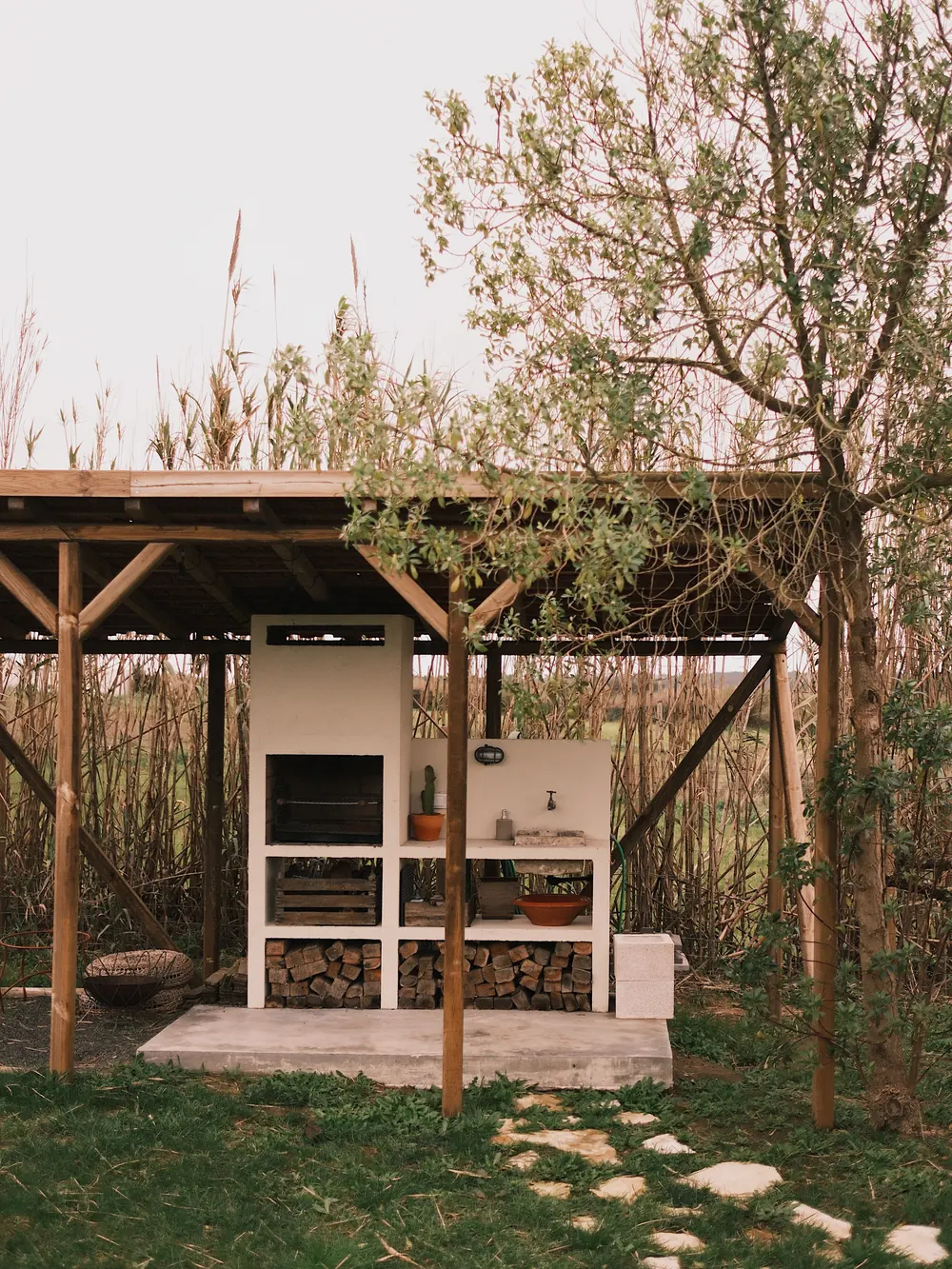 Barraca, churrasco exterior