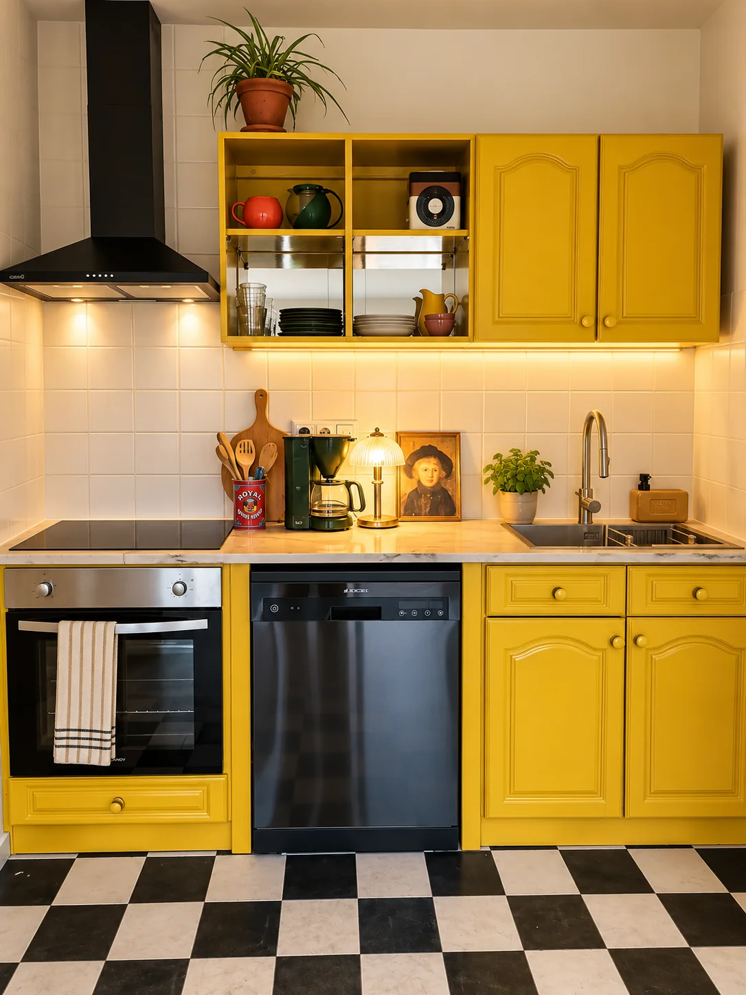 Cozinha amarela da Prima